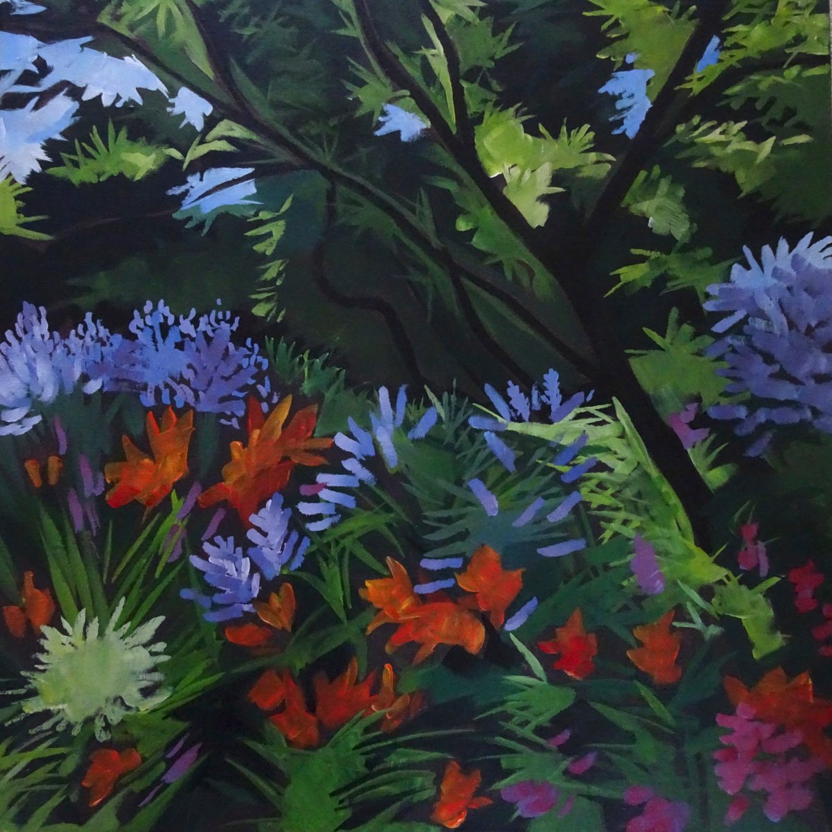 Bright Colours In The Summer Garden by Joseph Lynch