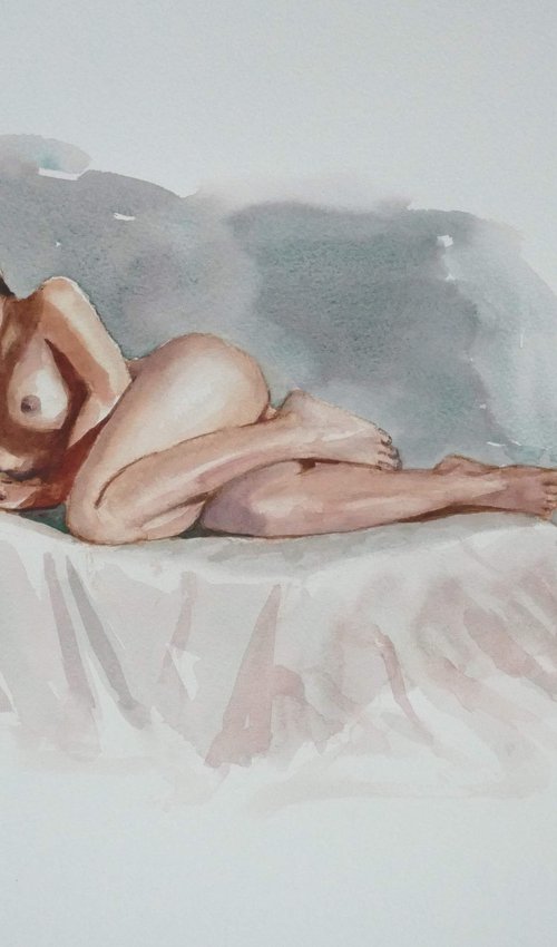 Reclining female nude by Rory O’Neill