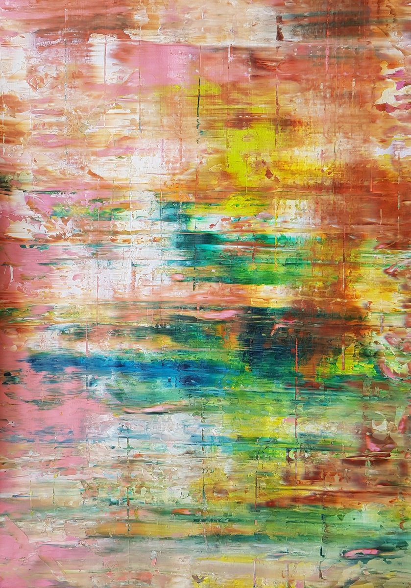 Abstract Acrylic Painting By Ivana Olbricht, 31 X 43, Hidden Miracles, Original Artwork