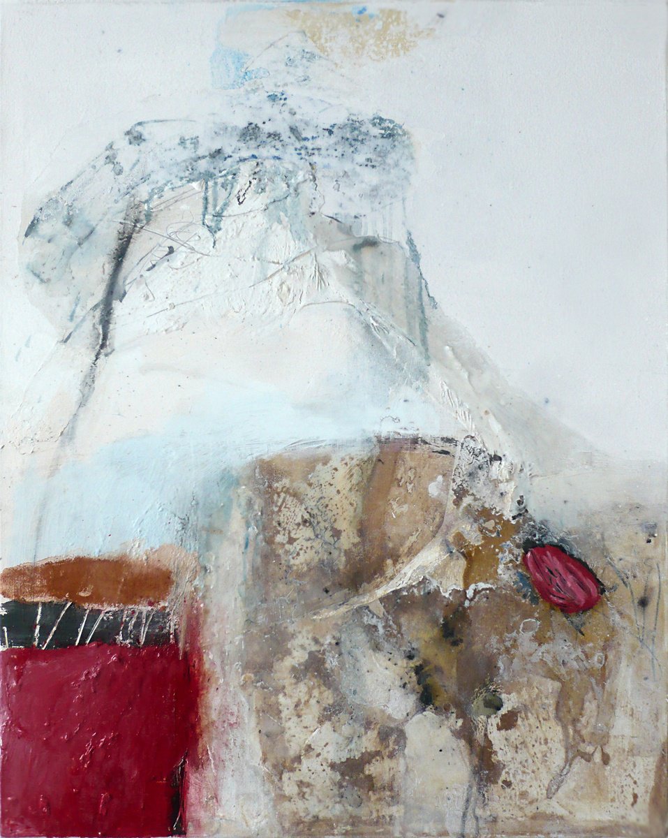 Expressive Abstract Painting By Jaroslaw Broitman, 31 X 39, Landscape 1. 2019, Original Artwork