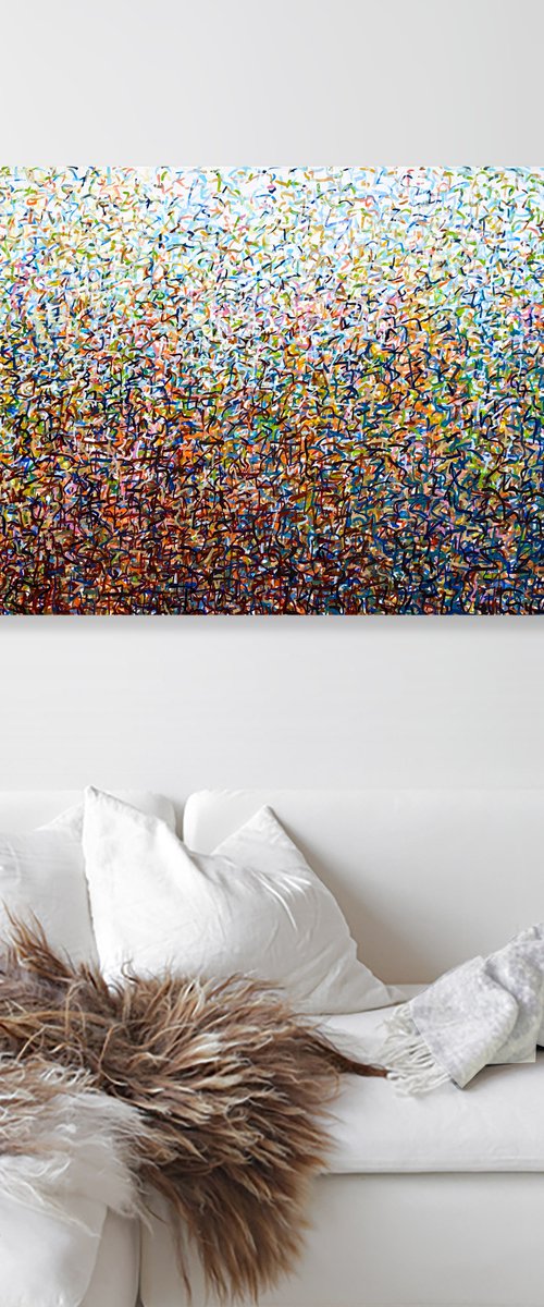 The Australian Dance 152 x 76cm acrylic on canvas by George Hall