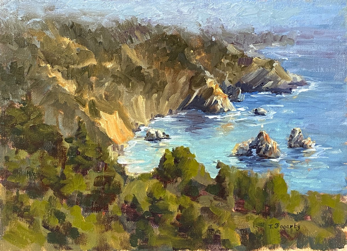 Big Sur Plein Air Seascape By Tatyana Fogarty, 12 X 9, Artwork For Sale On Artfinder