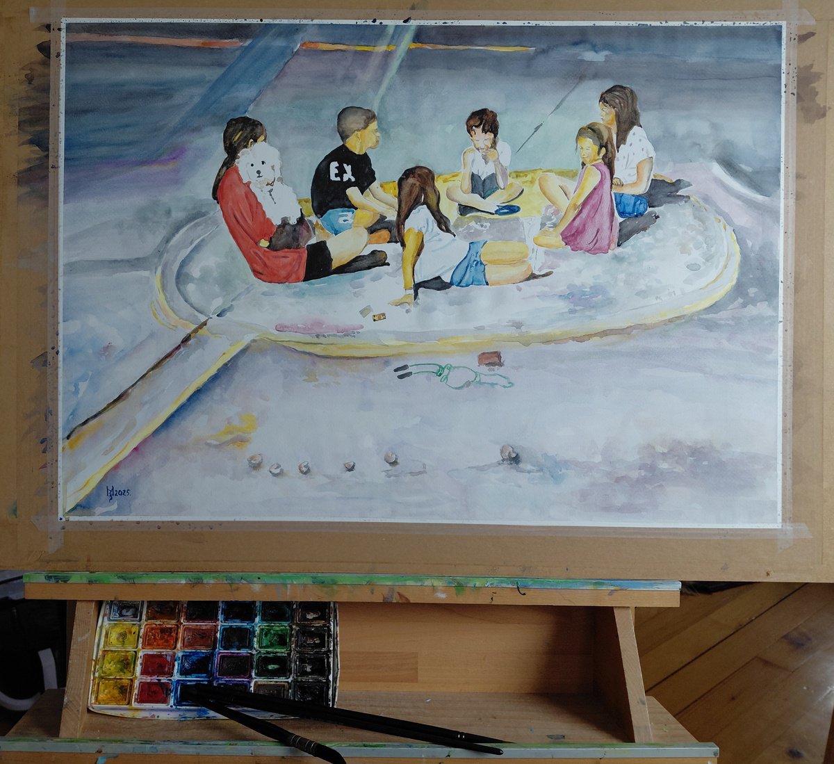 Impressionistic Watercolour , Children
