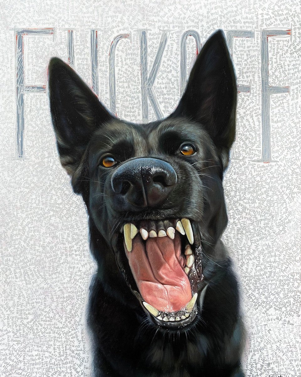 Impressionistic Animal Oil Painting By Anastasia Parfilo, 16 X 20, Dog Portrait. German Shepherd, Original Artwork