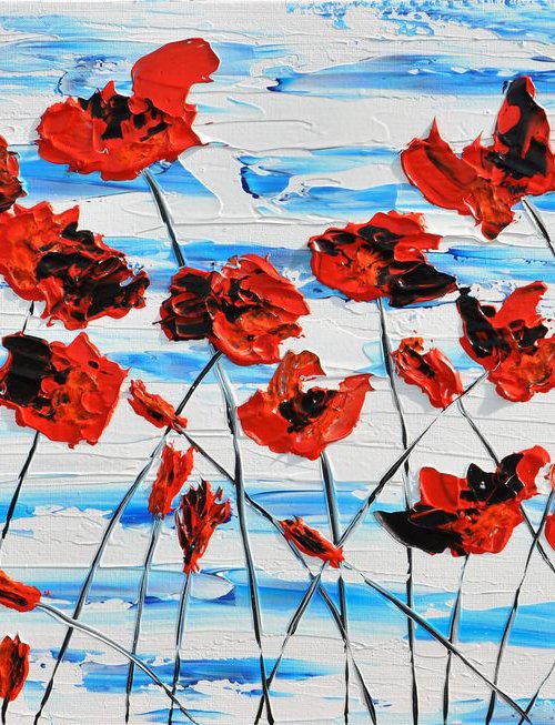 Red Poppies 1 90x50cm by Daniel Urbaník