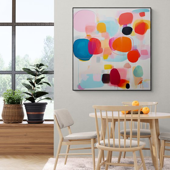 Abstract painting with bright colors on it 2112236