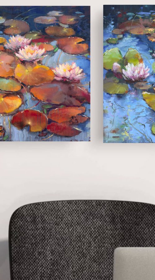 Water lilies by Olha Laptieva
