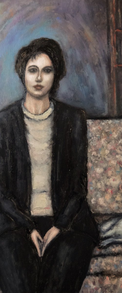 Woman with cat by Massimiliano Ligabue
