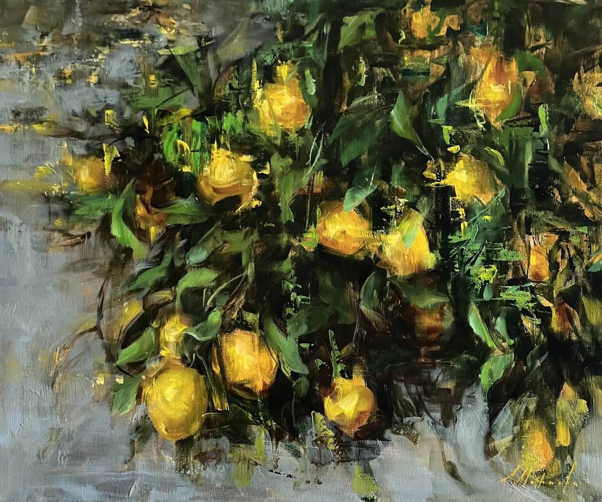 Lemons -Provence By Elena Mashajeva-Agraphiotis, 29 X 24, Artwork For Sale On Artfinder
