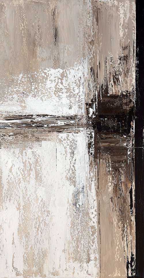 Traces of a Distant Shore. Beige Blue by Tatiana Malinovscaia