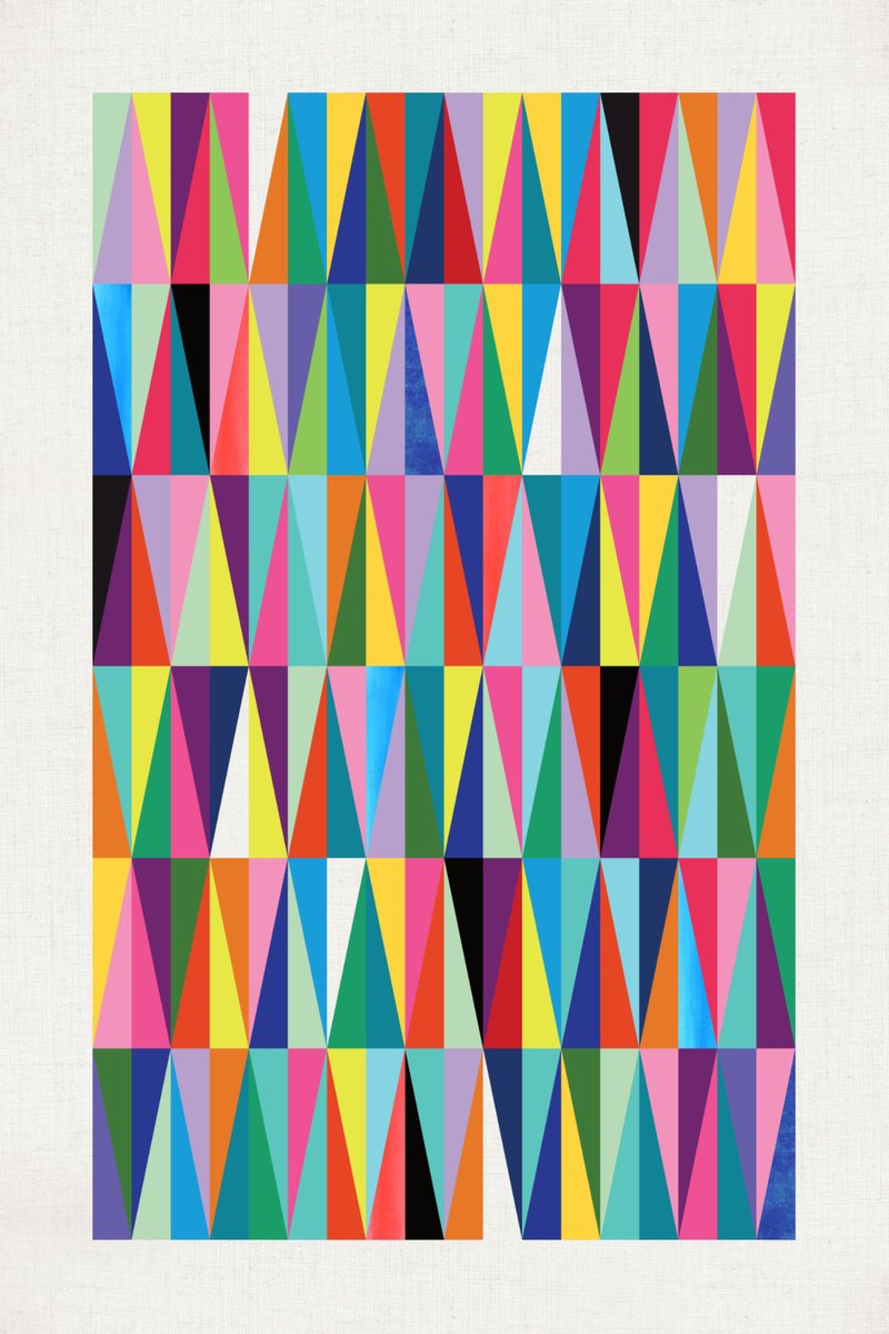 Abstract Giclee Print By Jennifer Bell, 24 X 36, Diamond Geometric No1, Original Artwork