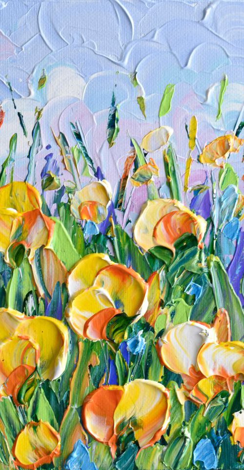 Happy Yellow Flowers by Olga Tkachyk