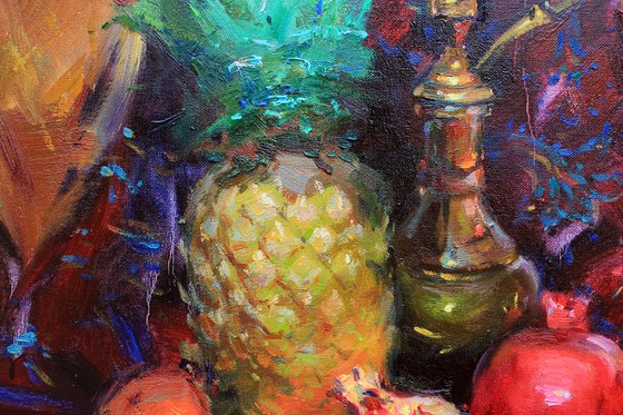 Still life with pineapple