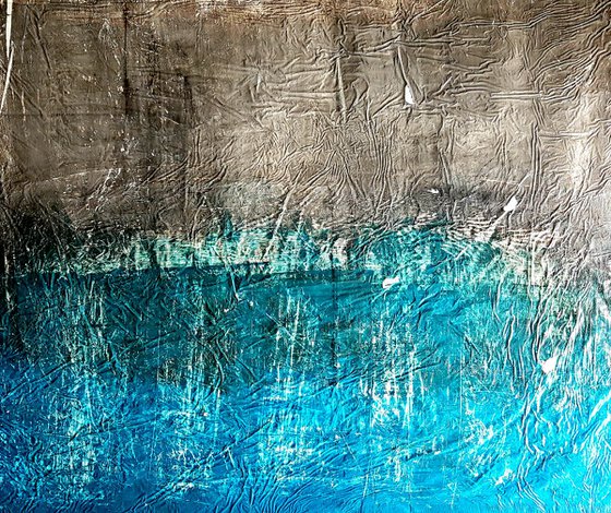 Senza Titolo 207 - abstract landscape - 94 x 80 x 2,50 cm - ready to hang - acrylic painting on stretched canvas