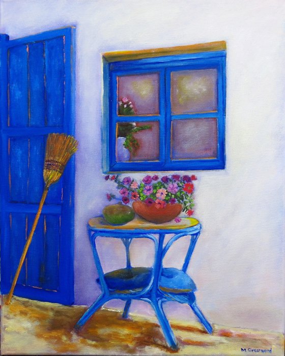 In a Spanish Back Yard