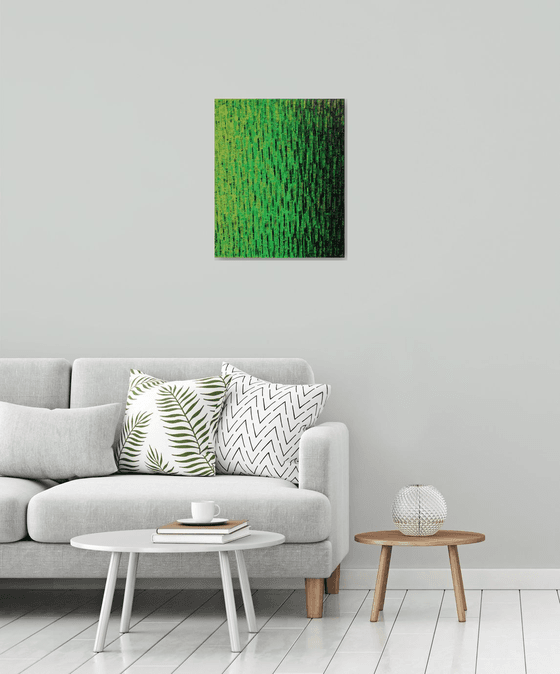 Iridescent green gradient