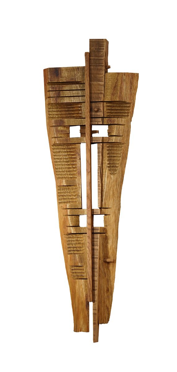 Urban And Pop Portrait Relief By Sava Draganov, 9 X 29", "Kinich Ahau", Original Artwork