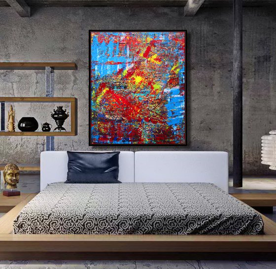 COLOURS  OVERFLOW,  XL,  framed