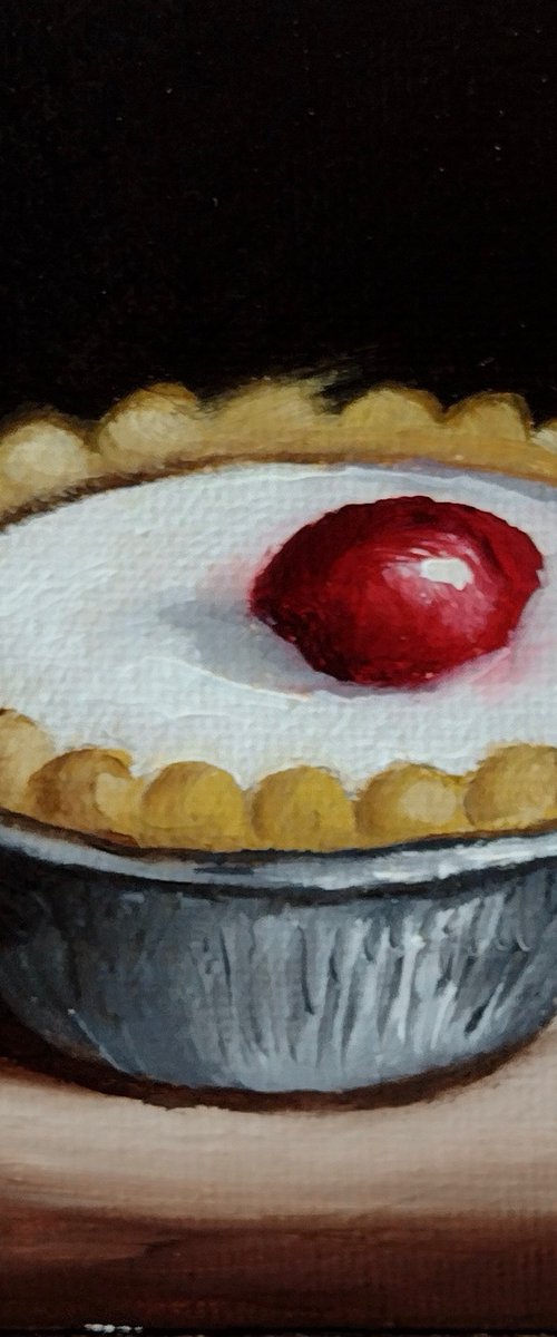 Little Bakewell tart still life by Jane Palmer Art