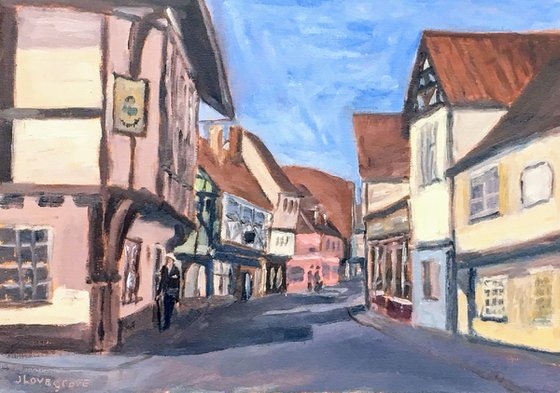 Strand street, Sandwich Kent. An original oil painting
