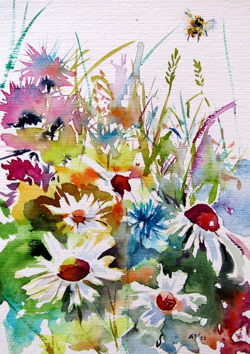 Colorful wildflowers /25  17,5 cm/ by Kovcs Anna Brigitta