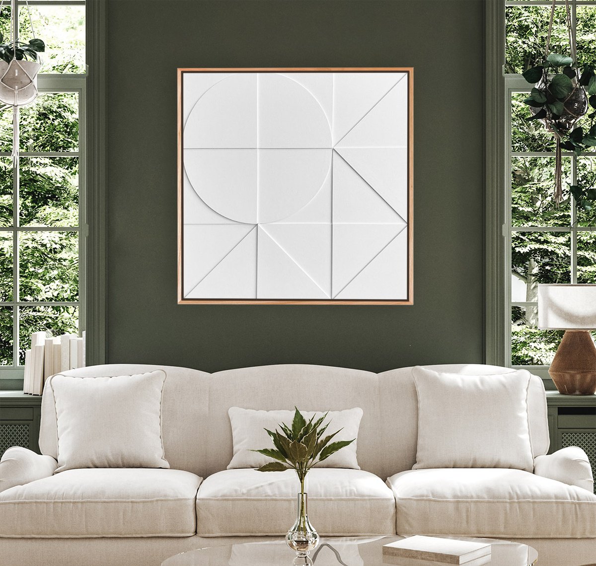 Geometric Abstract Relief By Liam Roberts, 20 X 20", Purity, Original Artwork