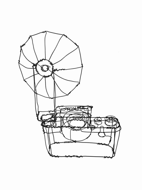 Retro Nikon Camera Sculpture