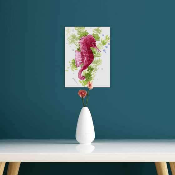 Pink Purple Seahorse