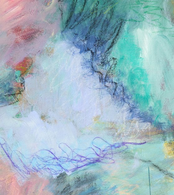 SPRINGTIME | ORIGINAL ABSTRACT PAINTING, ACRYLIC ON CANVAS