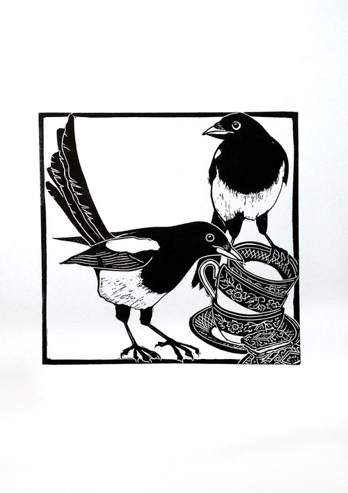 The Magpies who came to tea (two for joy) by Carolynne Coulson