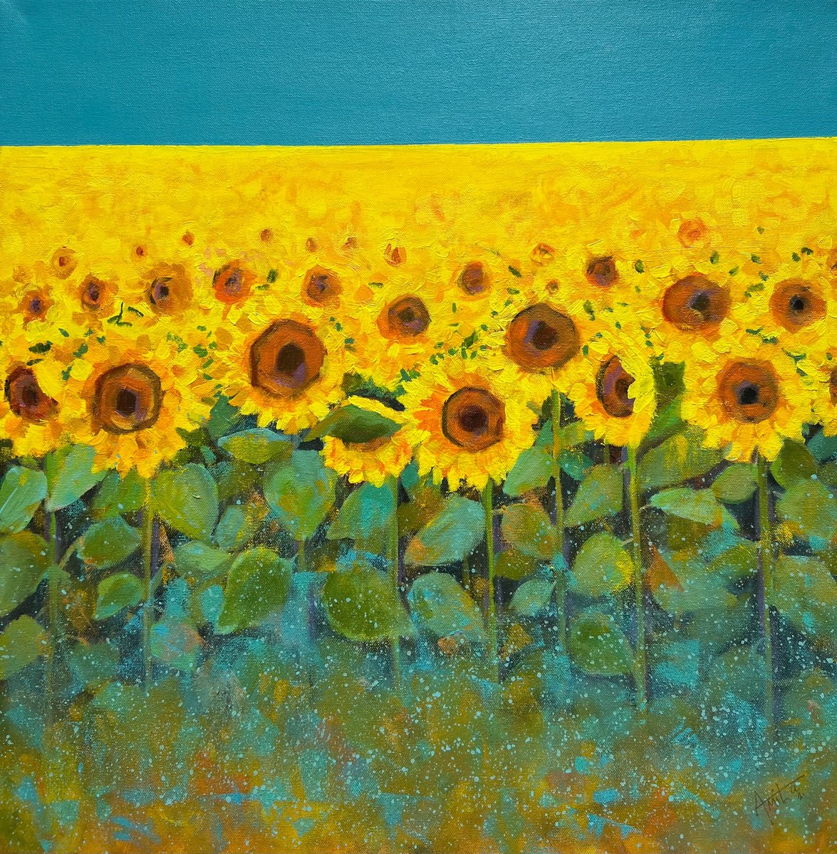 Sea of Sunflowers by Amita Dand