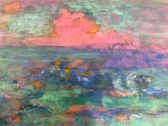 Pink cloud over Iona