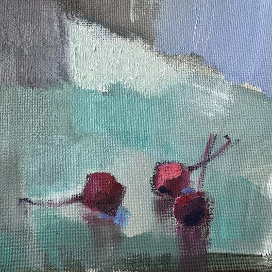Still life Three cherries