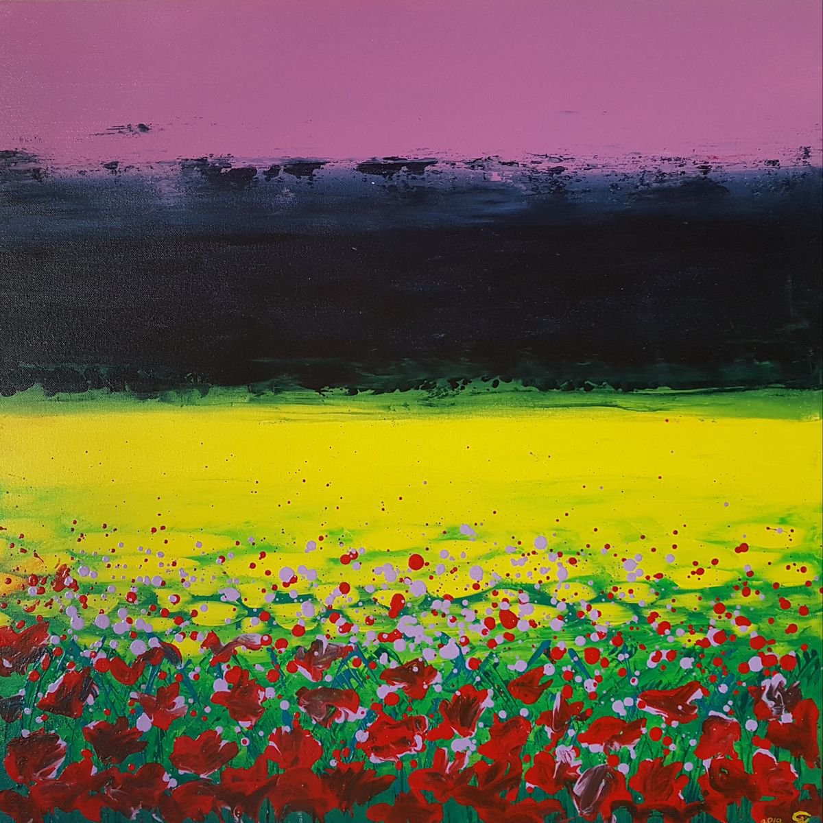 Shot of Opium, 60x60cm, ready to hang by Silvija Horvat