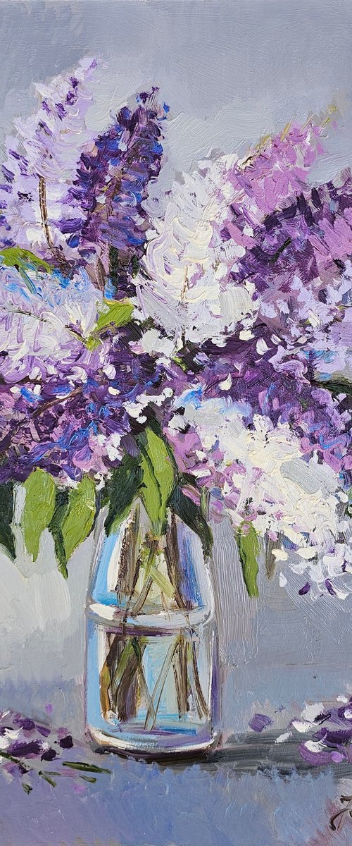 Vase of Lilacs by Joan Mato