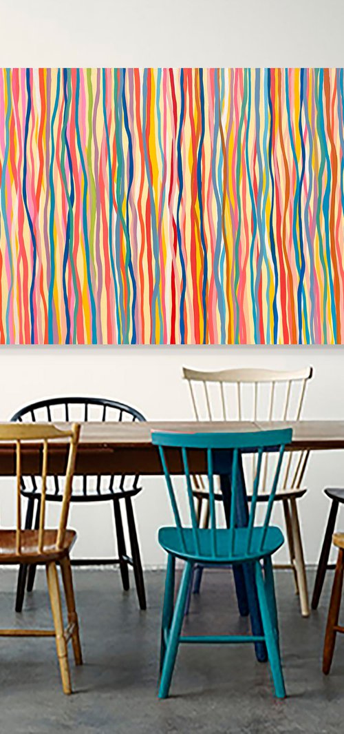 Soul City - 183 x 92cm acrylic on canvas by George Hall