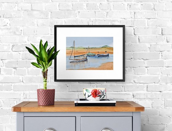 Boats at Burnham Overy Staithe, Norfolk