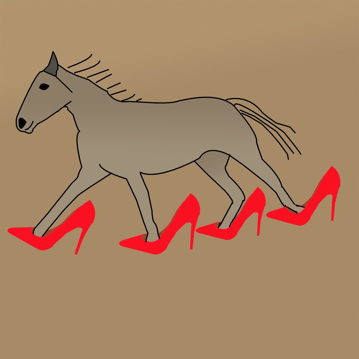 Urban And Pop Portrait Print By Artworks By Rina Mualem, 10 X 10, The Party, Original Artwork