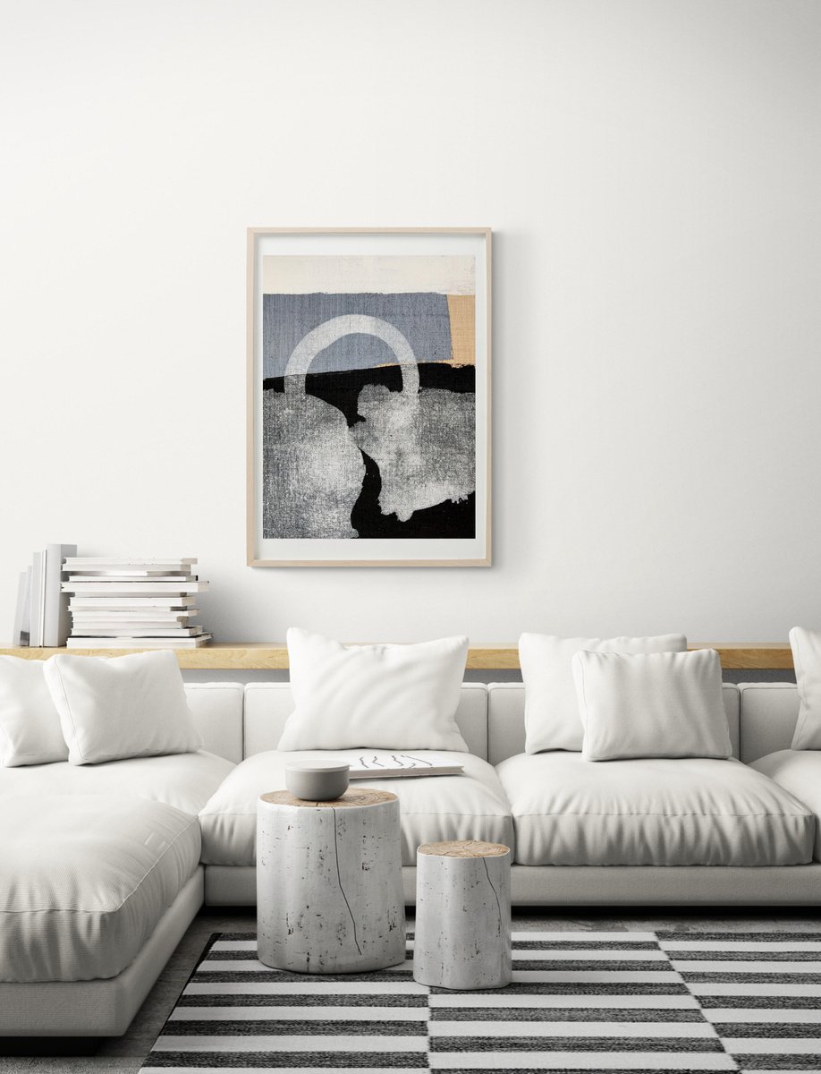 Abstract ## 03721 -1 black & white minimalism by Anita Kaufmann
