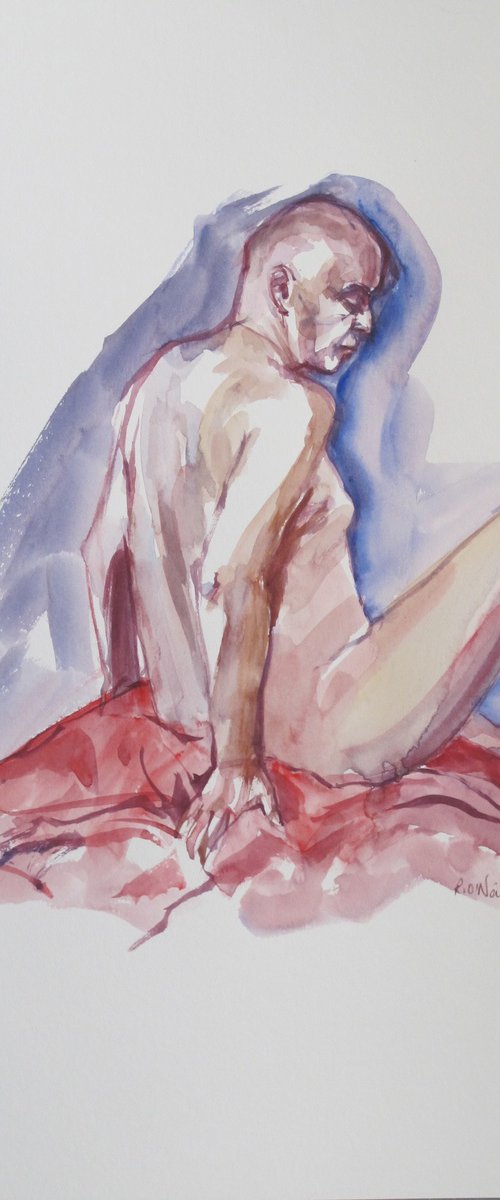 Seated male nude by Rory O’Neill