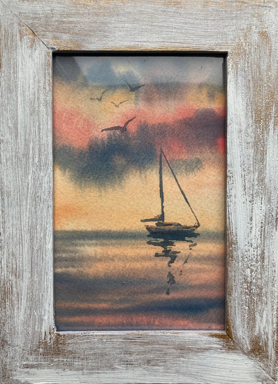 SUNSET ON THE SEA #3 - poliptych