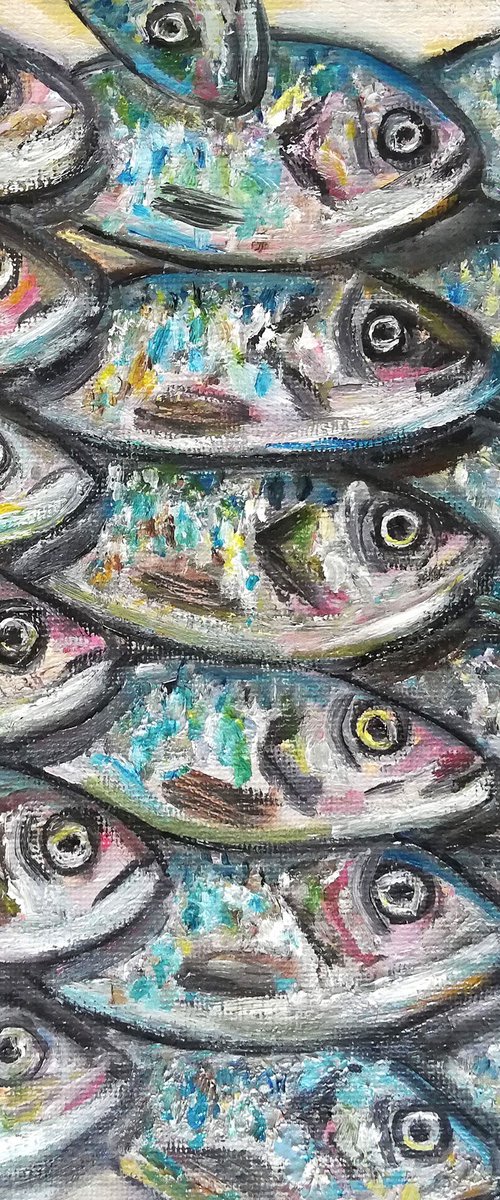 "Fishes on Market Stall" by Katia Ricci