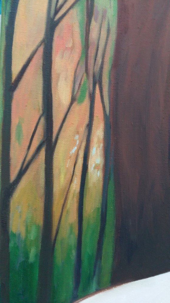 Forest Portrait - Original Oil Painting on Canvas