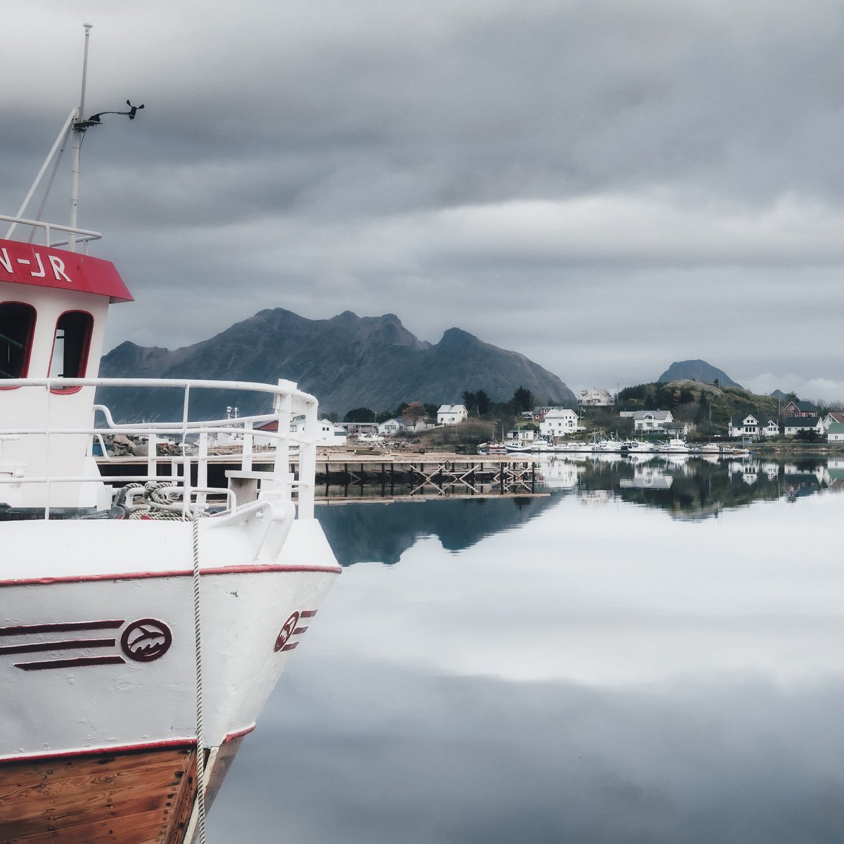 Impressionistic Landscape Photograph By Karim Carella, 31 X 31", Nordland #16, Original Artwork