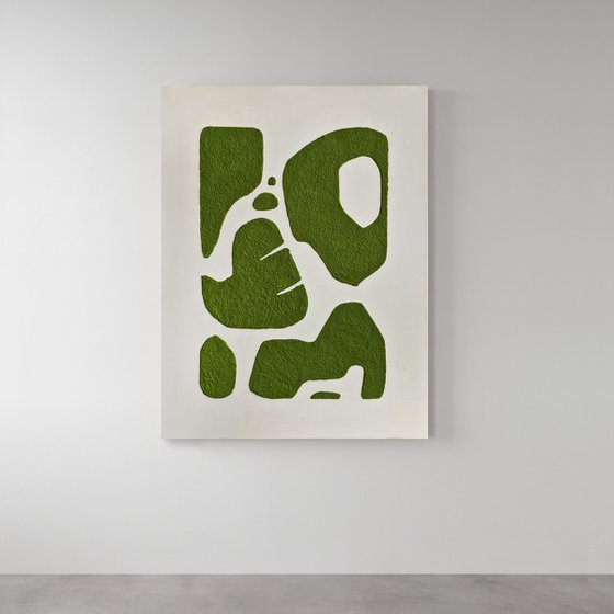 "Green bay 6" Textured acrylic abstract art