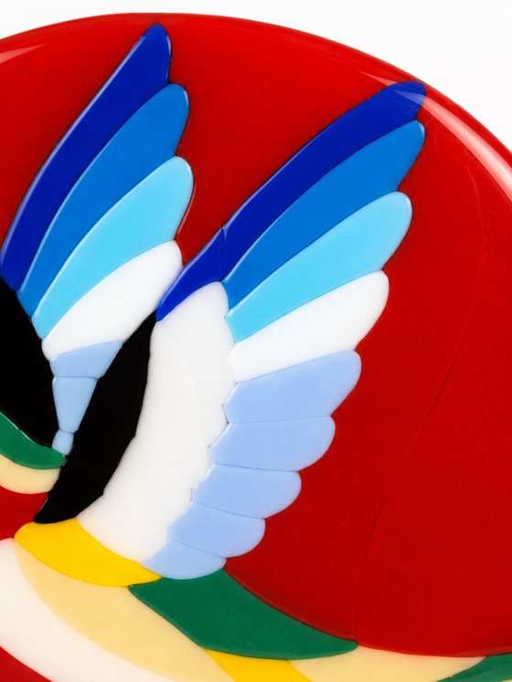 Hummingbird Fused Glass Art