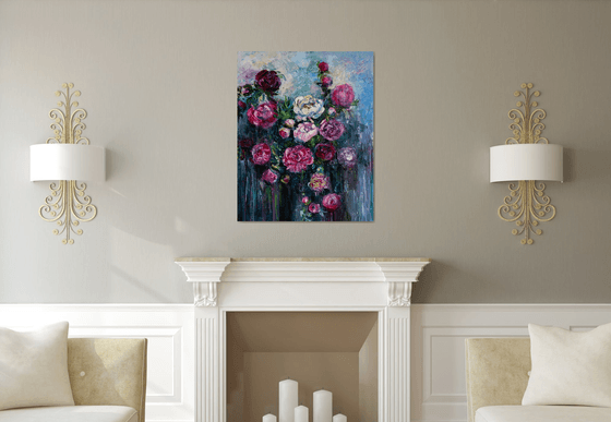 Portal of Peonies Painting