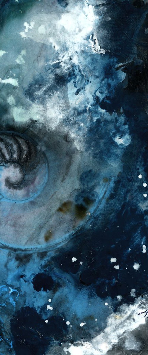 Sea Dreams 5 - Nautilus Shell Painting by Kathy Morton Stanion by Kathy Morton Stanion