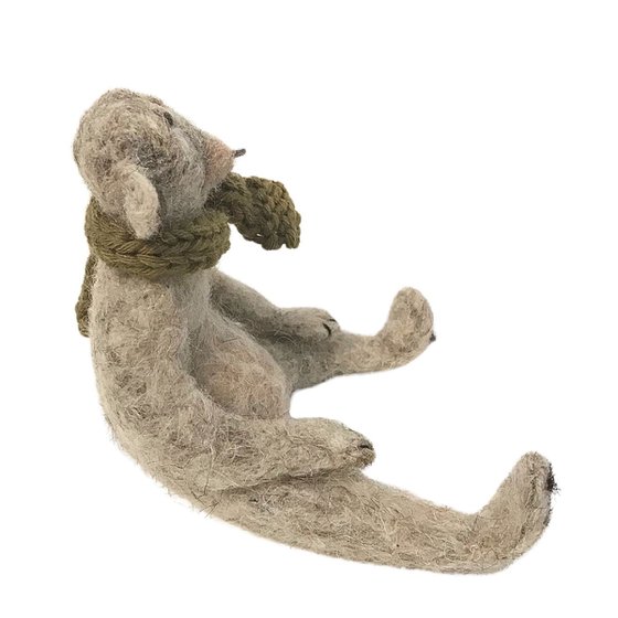 Reblochon, felted wool bear