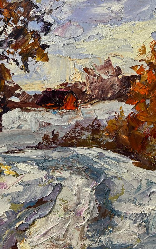 Snowy Road in the Forest by Boris Serdyuk